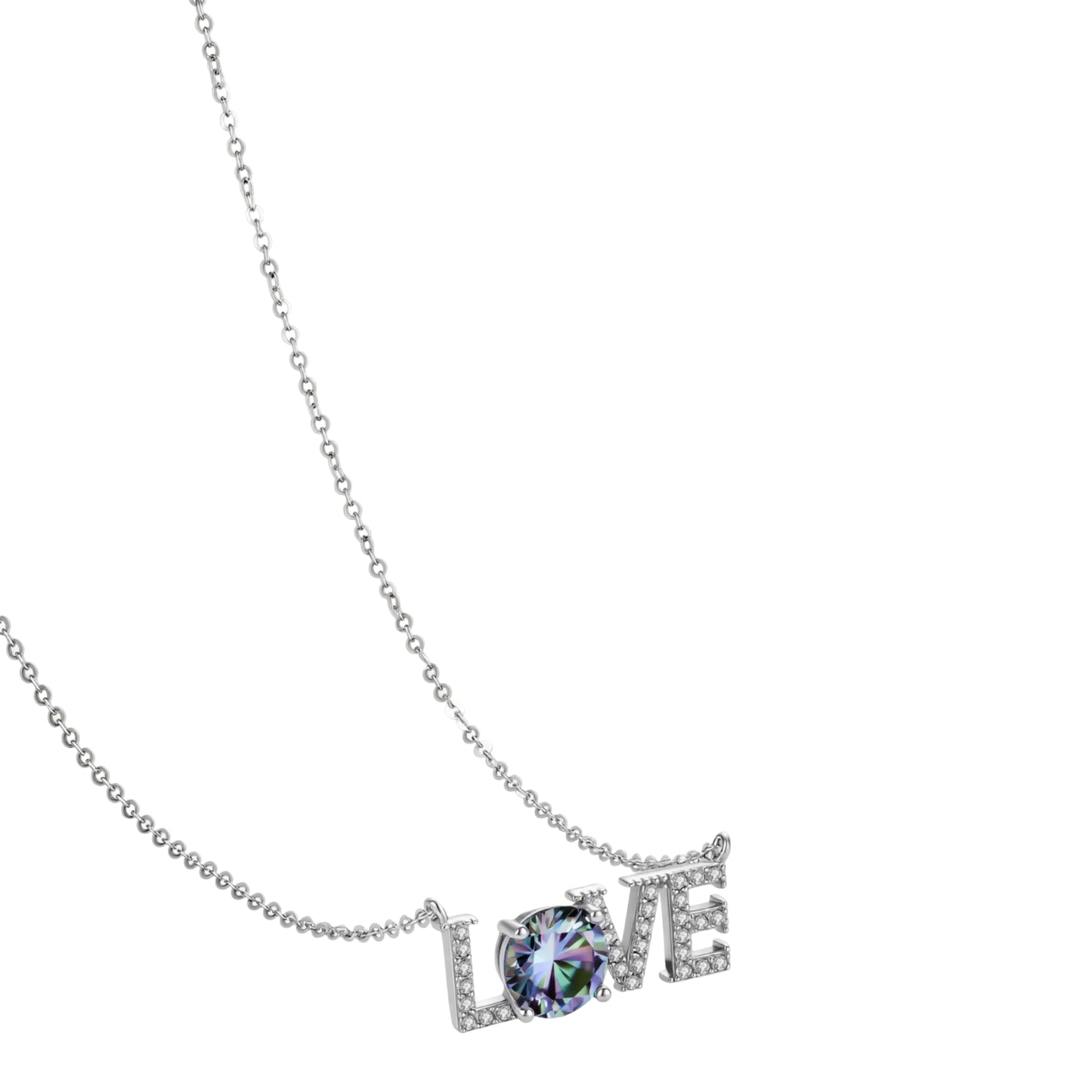 Mikki Luka LOVE Moissanite Necklace