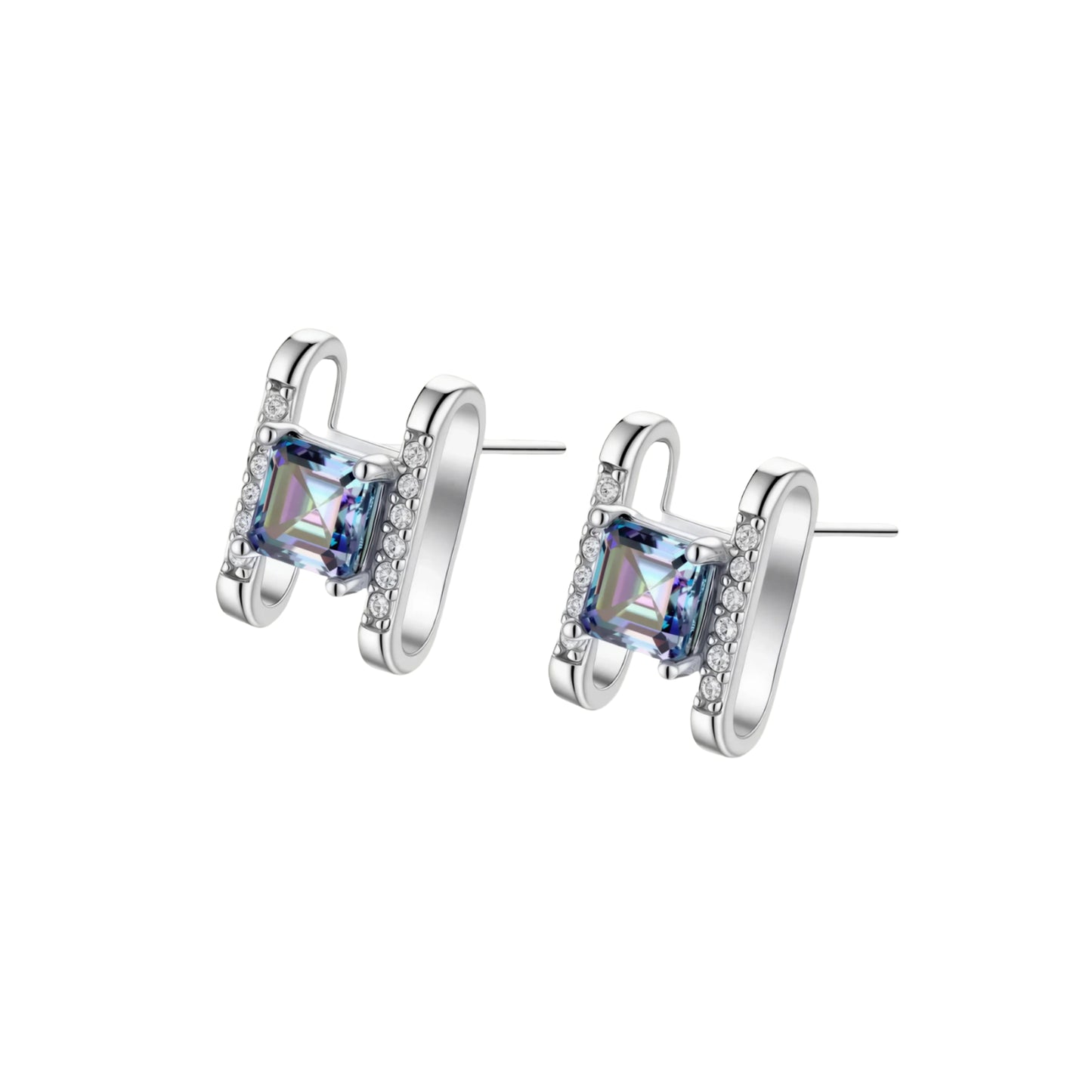 Mikki Luka Prism Square Stud Earrings