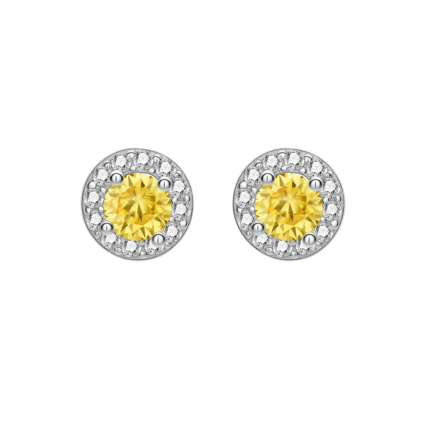 Mikki Luka Sunburst Halo Stud Earrings