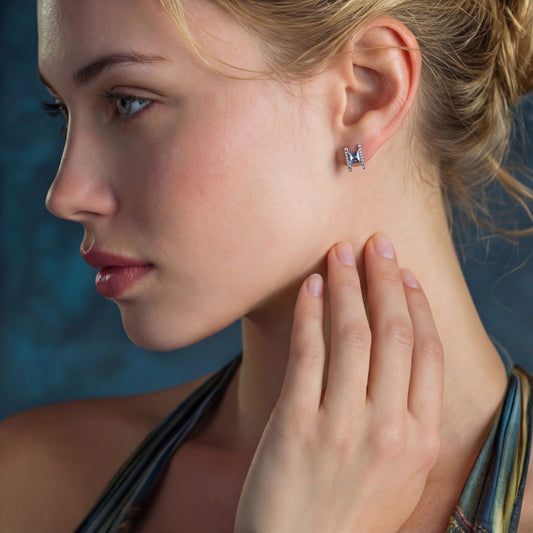 Mikki Luka Prism Square Stud Earrings