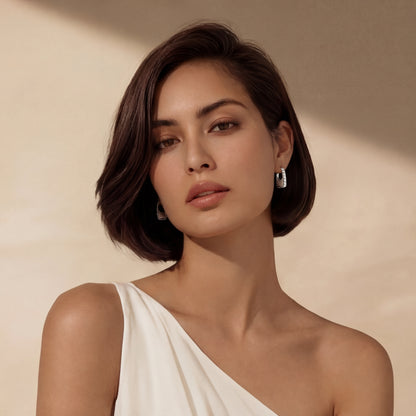 Textured Groove Hoops