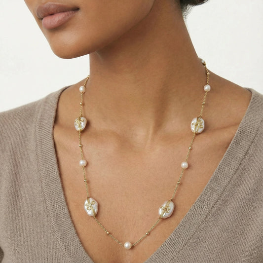 Mikki Luka Baroque Pearl Garden Necklace