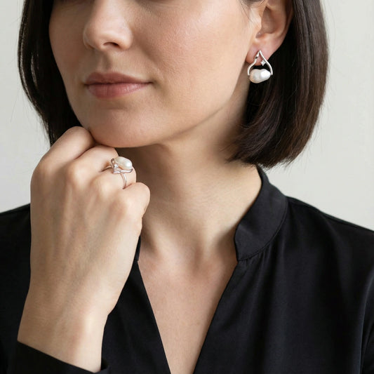 Mikki Luka Pearl Teardrop Earrings